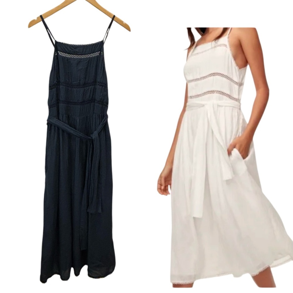 Aritzia Wilfred Honoree Blue Midi Dress